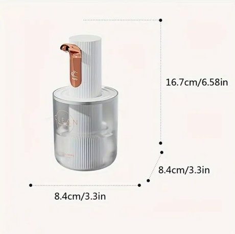 Soap Dispenser - Automatic Foam 280ml Ribbed with Rose Gold Nozzle White Orange Home & Garden Soap & Lotion Dispensers