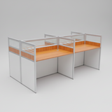 Office Workstation Set - 4 Person Cubicle