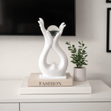Abstract Hands Crystal Ball Resin Sculpture White Matte 30cm Home Decor Home & Garden Sculptures & Statues