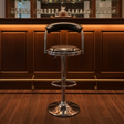 Curved Back Bar Stool Adjustable Bar Stools