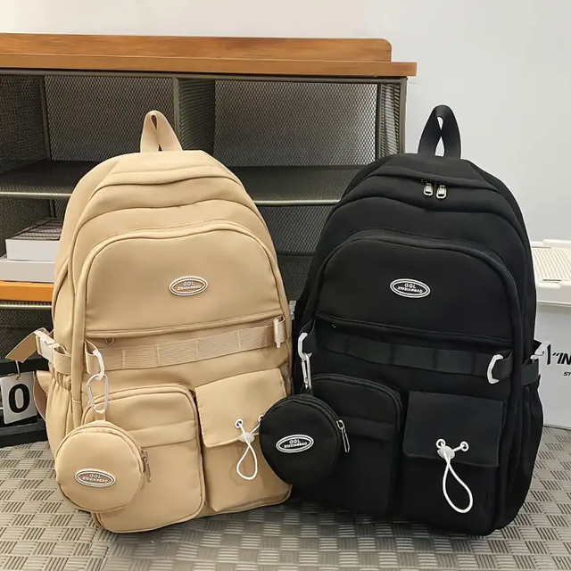 Backpack - Large Capacity Sports Travel with Mini Coin Purse Bags & Luggage School Backpacks