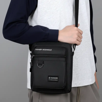 Crossbody Bag - Men's Lightweight Multifunctional Messenger Black Luggage & Bags Messenger Bags