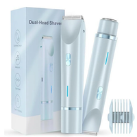 Dual Head Shaver - Rechargeable Waterproof Hair Remover Bags & Accessories Foil Electric Razors