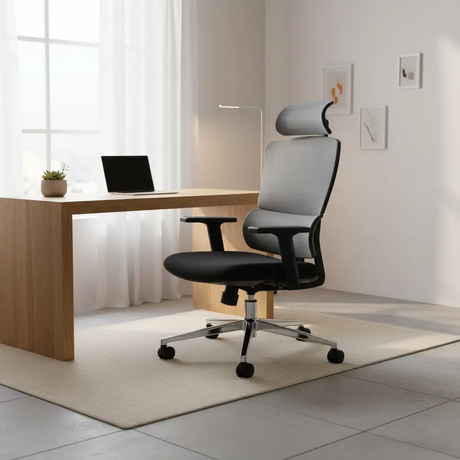 Executive Office Chair Ergonomic Mesh Headrest Footrest Furniture Office Chairs