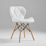 Dining Chair - Modern Eames Style with Wood Legs