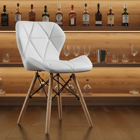 Dining Chair - Modern Eames Style with Wood Legs Furniture Kitchen & Dining Room Chairs