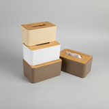 Tissue Box Holder with Bamboo Lid Modern Design