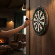 Dart Board - 18-Inch Double Sided Flocked with Iron Numbers and 6 Steel Darts Toys & Games Dartboards