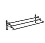 3-Layer Wall Mounted Towel Rack 60x16.5x12.5cm ABS Carbon Steel Adhesive or Screw Black White Home & Garden Towel Racks
