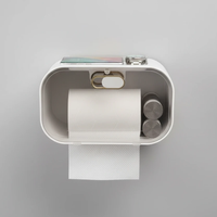 Luxury Gold Plated Wall Mounted Tissue Box with Storage Tray Home Organization Facial Tissue Holders