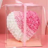 25cm Heart Roses Artificial Flowers Decoration Romantic Gift with Display Box Home & Garden Artificial Flowering Plants