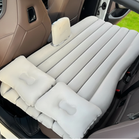 Inflatable Car Travel Mattress with 2 Pillows Electric Pump Black Light Grey Home & Garden Air Mattresses