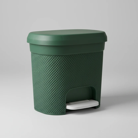 Star 30L Pedal Bin Rattan Weave Texture Foot Pedal Trash Can Home & Garden Trash Cans