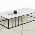 Coffee Table - Modern 120cm x 60cm with Metal Frame Furniture Coffee Tables
