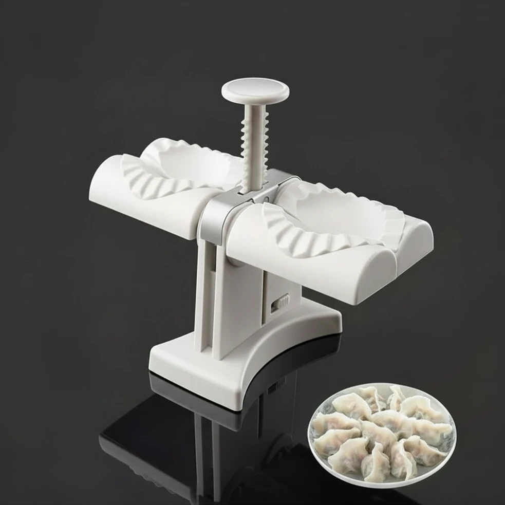 Double Head Press Dumpling Maker Machine 19.8x8.4x16.8cm DIY Empanadas Ravioli Mould Kitchen Gadget Kitchen & Dining Pasta Molds