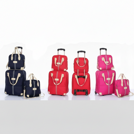 2-in-1 Traveling Trolley Bag Set Rolling Suitcase with Shoulder Bag