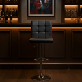 Grid Stitch Bar Stool Adjustable Bar Stools