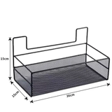 Bathroom Shelf - Large Black Mesh Wall Rack with Self-Adhesive Mount Home & Garden Wall-Mounted Caddies