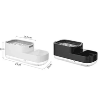 Nordic 2-in-1 Soap Holder and Dispenser with Drainage and Sponge Kitchen & Dining Sink Caddies
