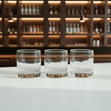 Distorted Whisky Glass Set 300ml Wave Design 6 Pieces