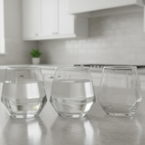 Hexagonal Whisky Glass Set 330ml Diamond Cut 6 Pieces