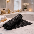 Bath Mat - Anti-Slip Hollow Grid PVC Black White Grey Home & Garden Bath Mats & Rugs