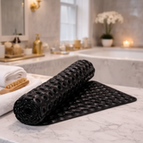 Bath Mat - Anti-Slip Hollow Grid PVC Black White Grey Home & Garden Bath Mats & Rugs