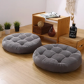 Floor Cushion - Round Tufted Multi-Colour Home & Garden Chair & Sofa Cushions