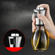 Glass Oil Mister Spray Bottle Stainless Steel Pump Silver 200ml Kitchen & Dining Oil Dispensers
