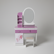 Vanity Dressing Table - Modern with Mirror & Stool