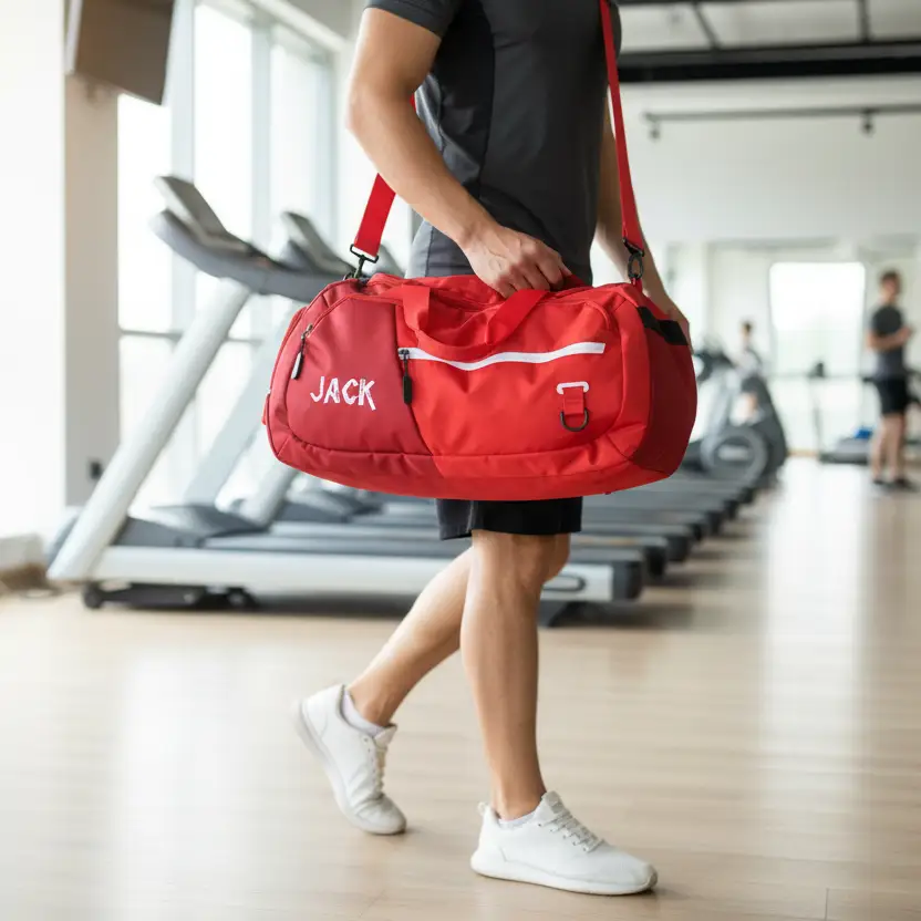 Duffle Bag - Jack Casual Gym Travel with Shoulder Strap Navy Blue Red White Luggage & Bags Gym Duffel Bags
