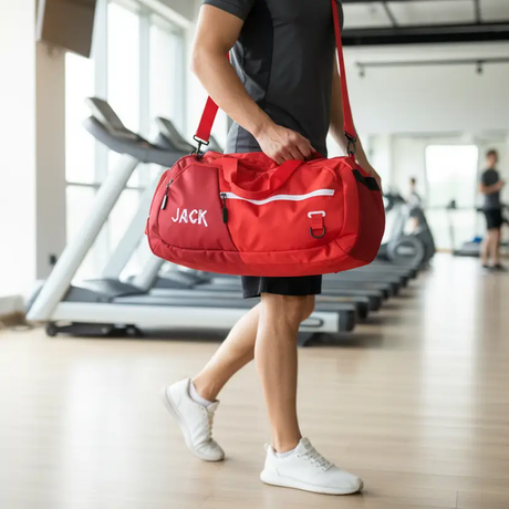 Duffle Bag - Jack Casual Gym Travel with Shoulder Strap Navy Blue Red White Luggage & Bags Gym Duffel Bags