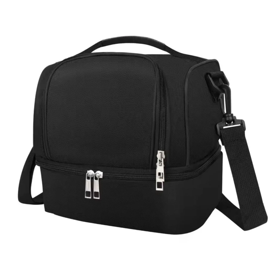 Insulated Lunch Bag Dual Compartment with Shoulder Strap Bags & Accessories Lunch Bags