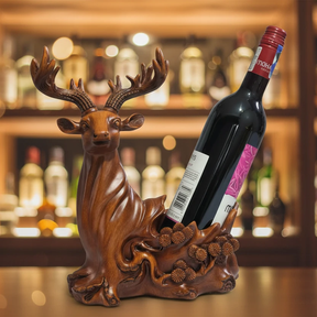 Wine Rack - Deer Head Decorative Sculpture Brown 25x12x31cm Home Decor Wine Racks