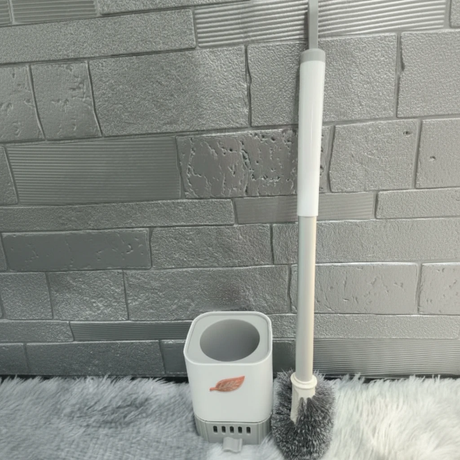 Wall Mounted Toilet Brush with Vented Holder Stand Alone or Wall Mounted White Grey Home & Garden Toilet Brushes