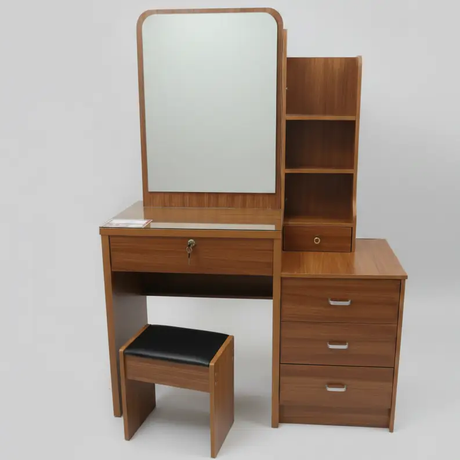 Walnut Dressing Table with Mirror & Storage Dressing Tables