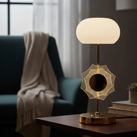 Glow LED Table Lamp 3D Apple Accent Gold Frosted Globe 13x13x38cm Home & Garden Table Lamps
