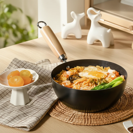Pan - Non-Stick with Wooden Handle (Without Lid) Kitchen & Dining Frying Pans