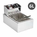 Electric Deep Fryer - Single Tank 6L Stainless Steel Temperature Control Kitchen & Dining Deep Fryers