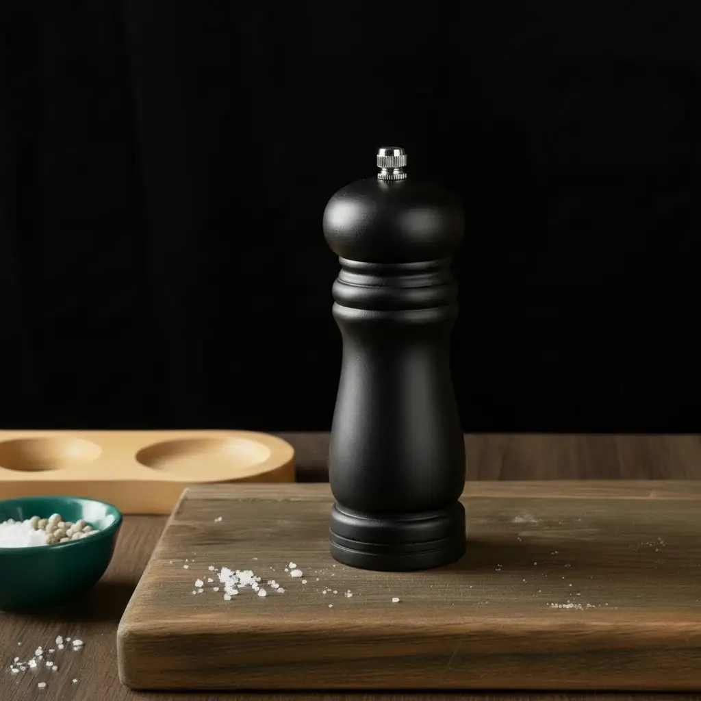 Set Of 2 Wooden Pepper Salt Mills Kitchen & Dining Spice Grinders