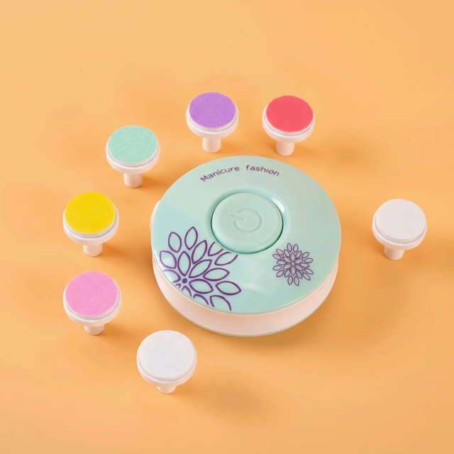 Electric Baby Nail Trimmer 6 Pads Infant Safe Mint Green Pink Home & Garden Baby Health & Grooming Kits