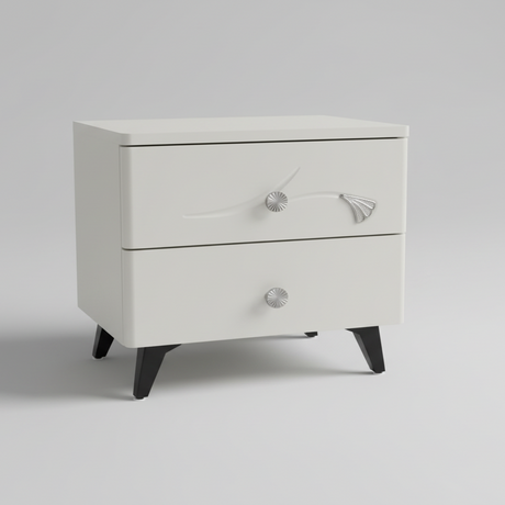 Bedside Drawer - Modern 40cm x 50cm with 2 Drawers