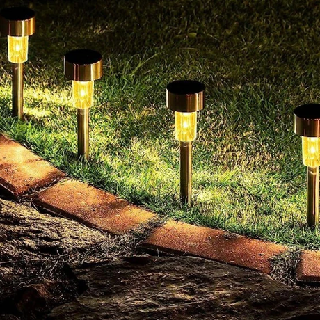 Solar Garden Pathway Lights - 10pcs Waterproof Outdoor Home & Garden Landscape Pathway Lighting