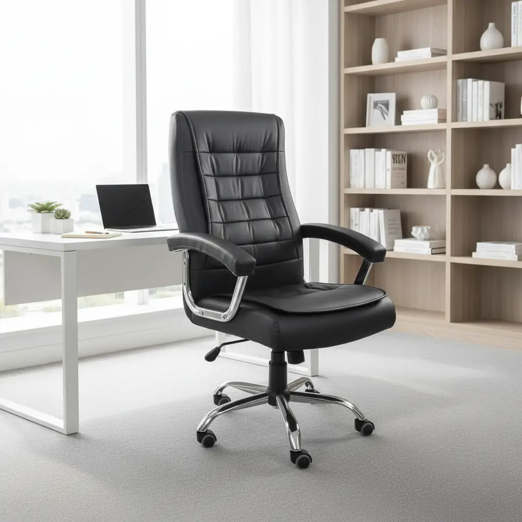 High-Back Leather Executive Office Chair Office Chairs