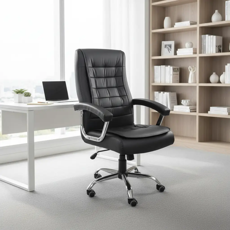 High-Back Leather Executive Office Chair Office Chairs