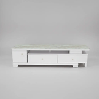 Jade Marble-Top TV Stand with Drawers Entertainment Centers & TV Stands