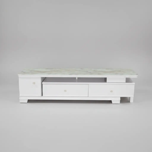 Jade Marble-Top TV Stand with Drawers Entertainment Centers & TV Stands