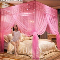 Straight Nets Mosquito Net Canopy 4-Corner with Ruffled Trim Multiple Sizes Home & Garden Bed Canopies