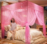 Straight Nets Mosquito Net Canopy 4-Corner with Ruffled Trim Multiple Sizes Home & Garden Bed Canopies