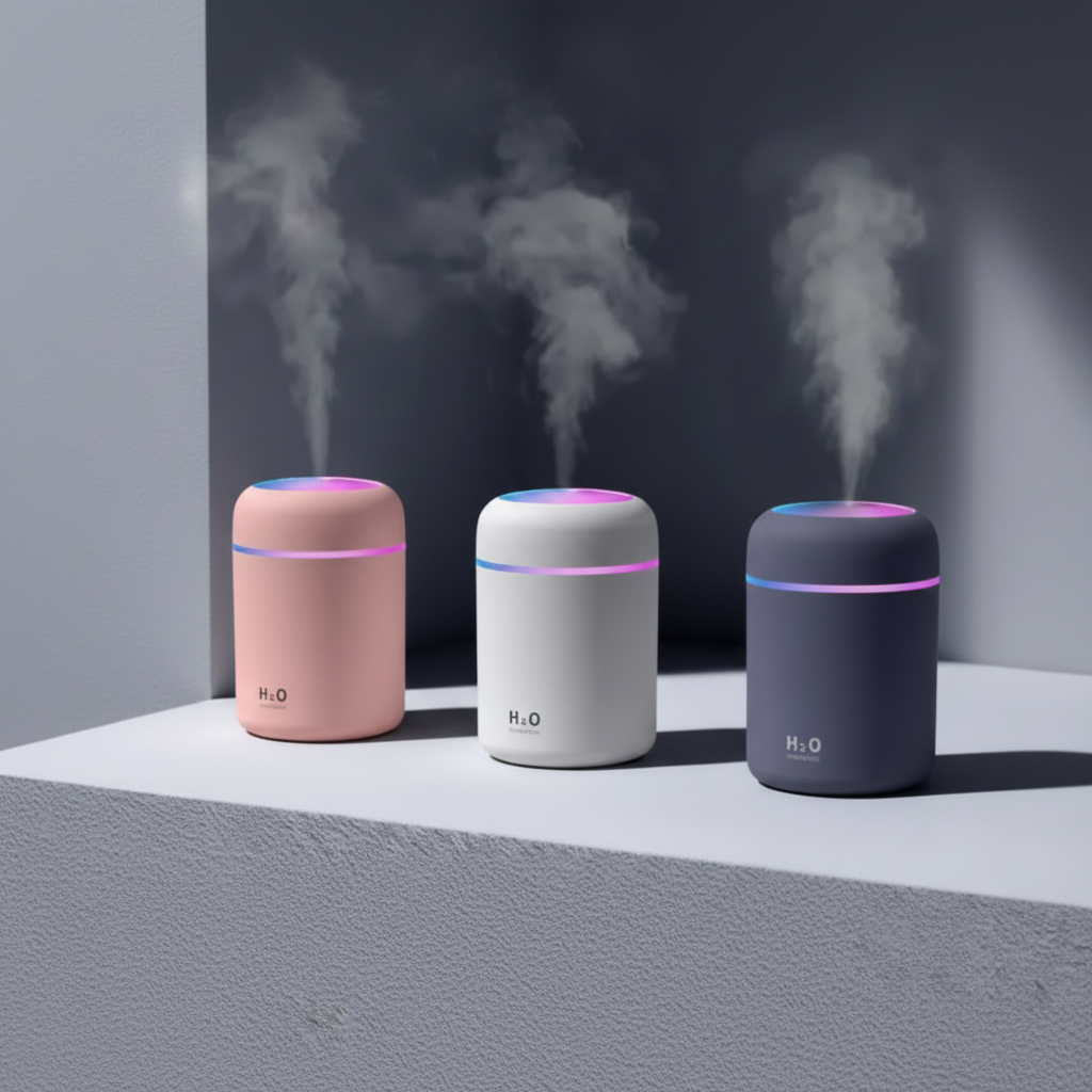 Nordic Mini USB Humidifier with LED Light 300ml